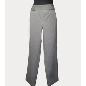Talbots Gray Trousers w/Front-Zip Pockets Side Zip Closure Classic - Size 8